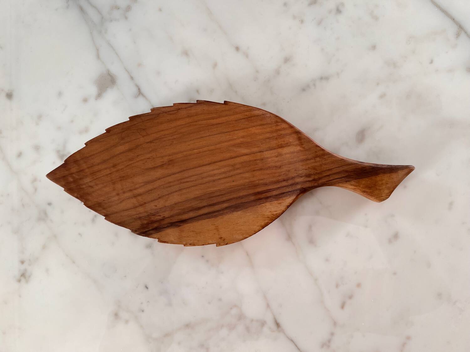 Small vintage exotic wood tray