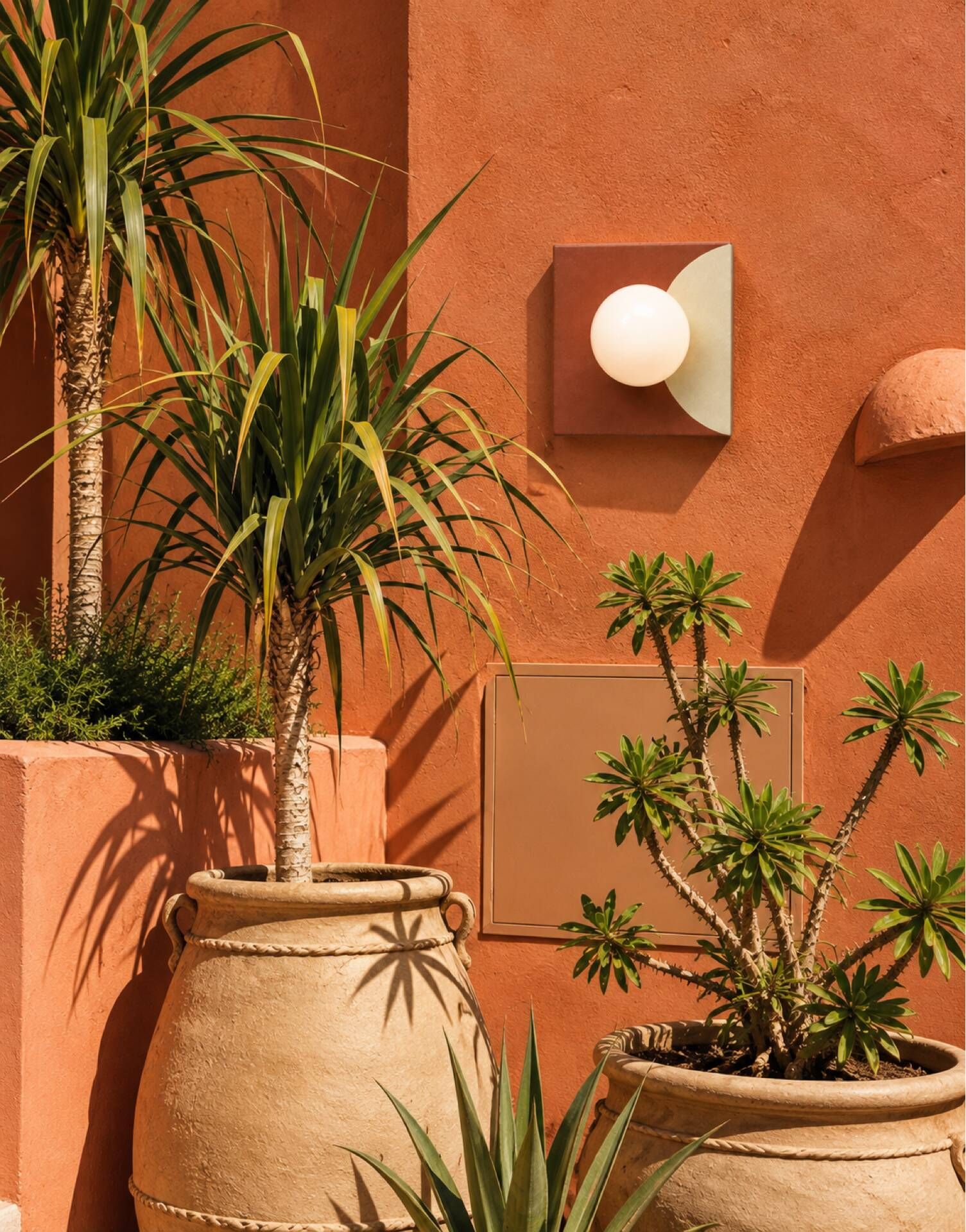 Wall light cement tile