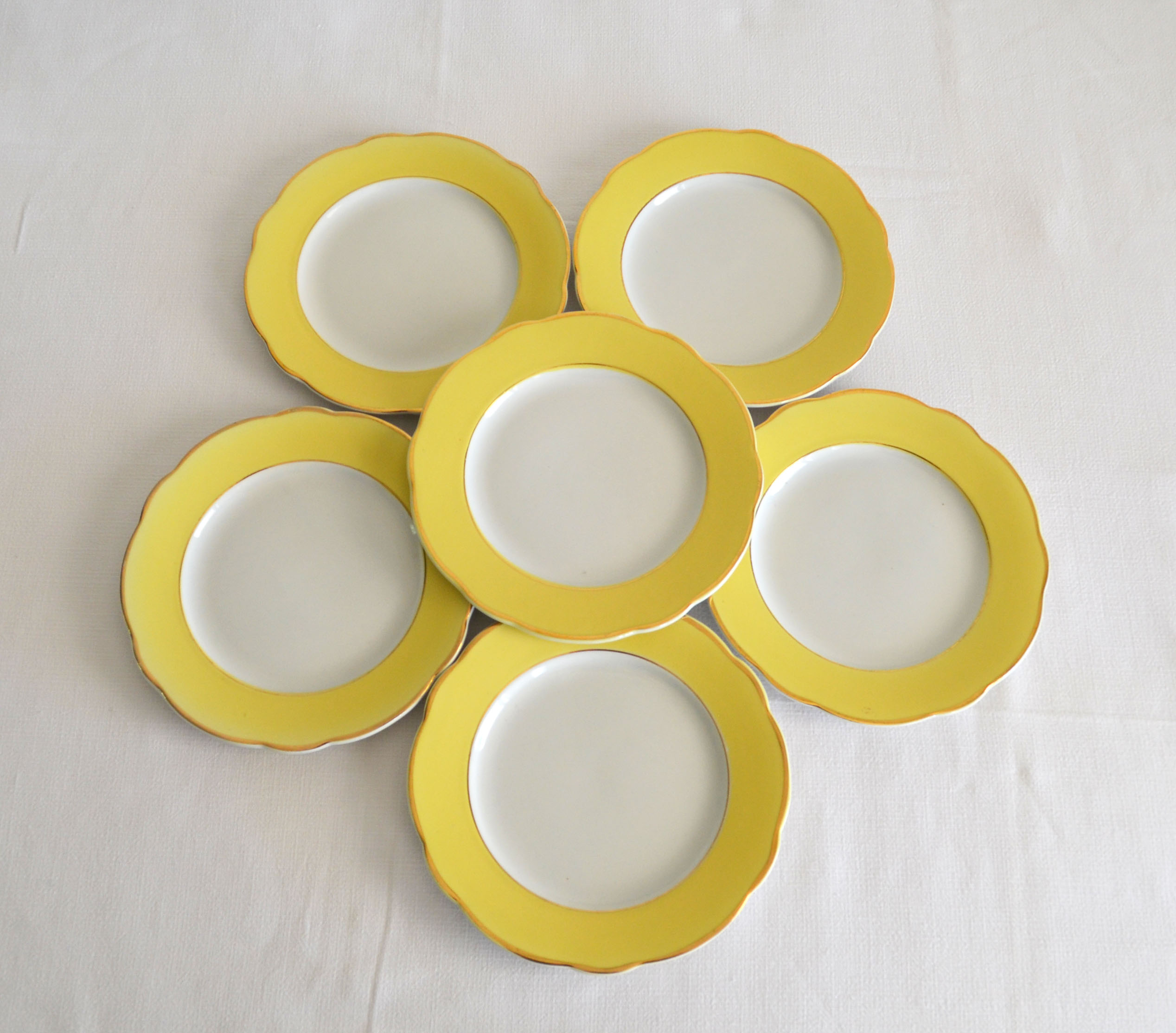 6 dessert plates lunéville model daffodil