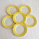 6 dessert plates lunéville model daffodil