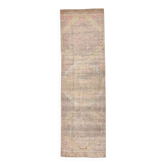 3x10 Cream Brown Soft Vintage Runner Rug 90x306Cm SK 21941
