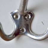 Vintage wall coat rack in white Formica - quadruple hook