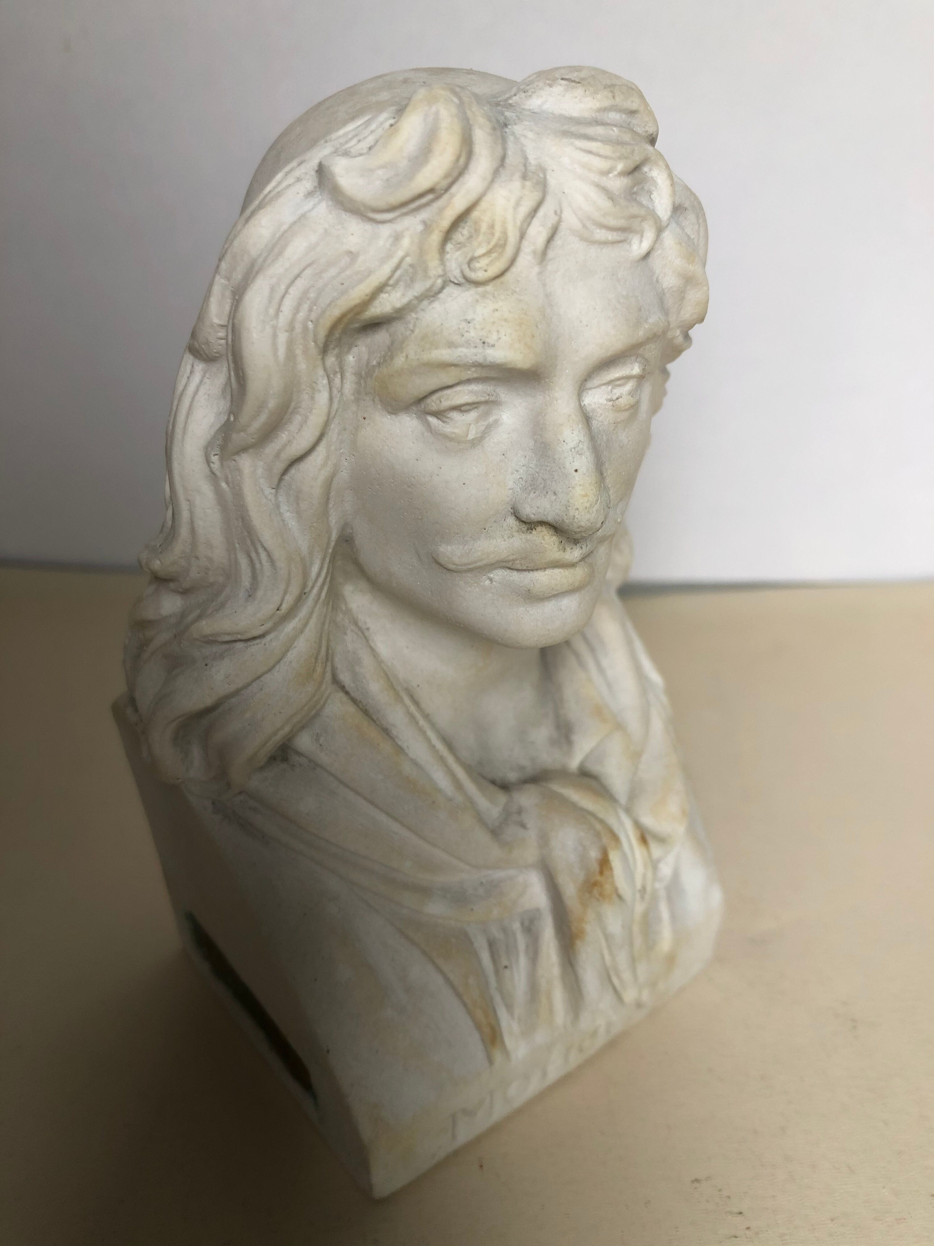 Bust of molière in plaster