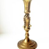 Pair of brass candle holders