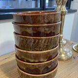 Set of 6 glazed earthenware bowls