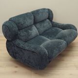 Canapé en velours bleu marine, design italien, années 1970, fabrication : Italie