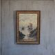 Old painting, marine painting, framed painting, wall painting, boat