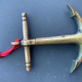 Bronze corkscrew in the shape of a boat anchor