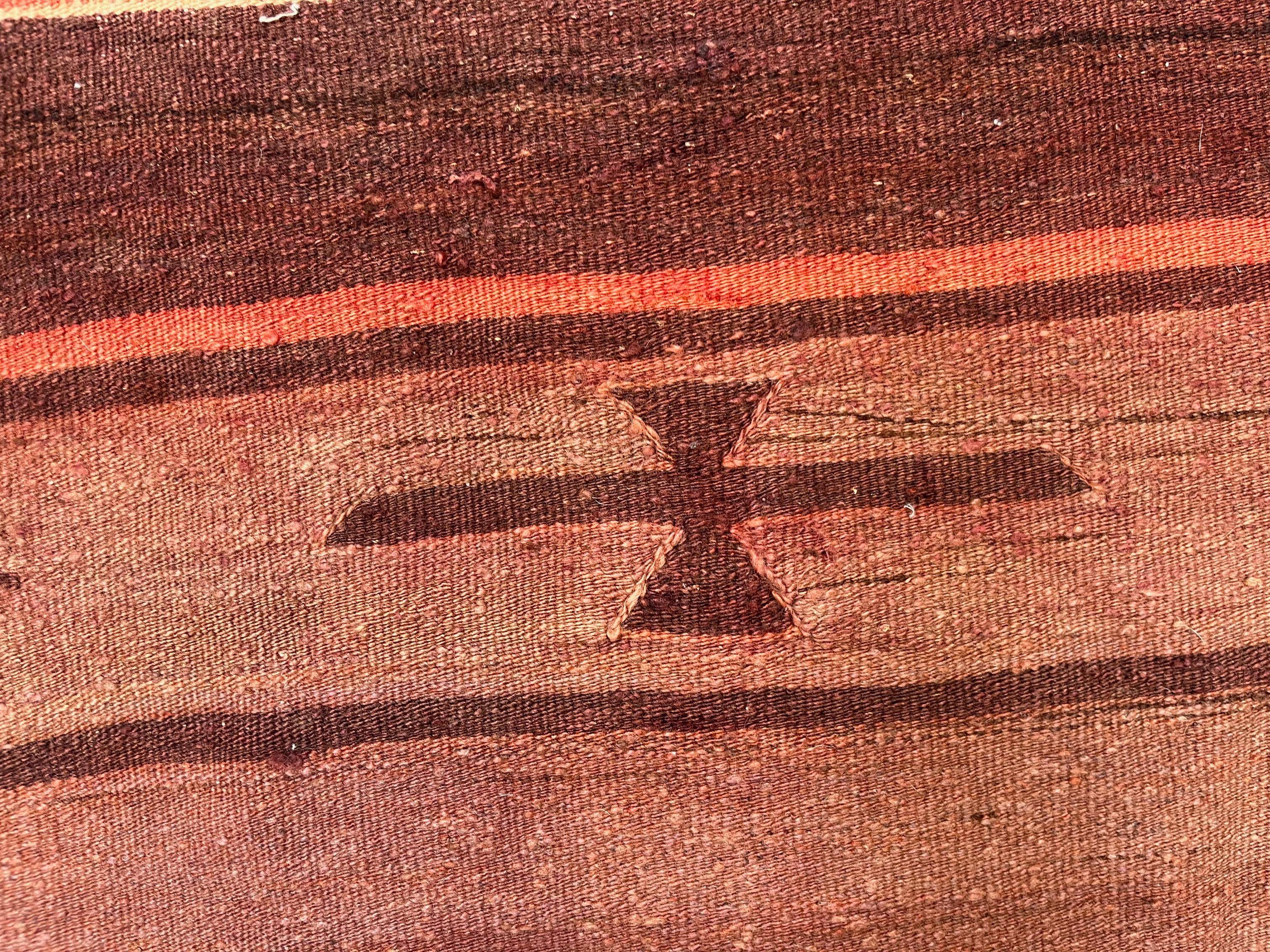 Large Vintage Turkish Kilim Rug 327x167 cm Wool Kelim