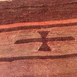 Large Vintage Turkish Kilim Rug 327x167 cm Wool Kelim