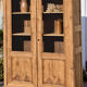 Antique Parisian wardrobe: solid wood dresser bookcase