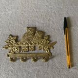 Golden brass owl hook