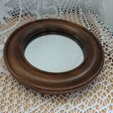Small antique wooden mirror
