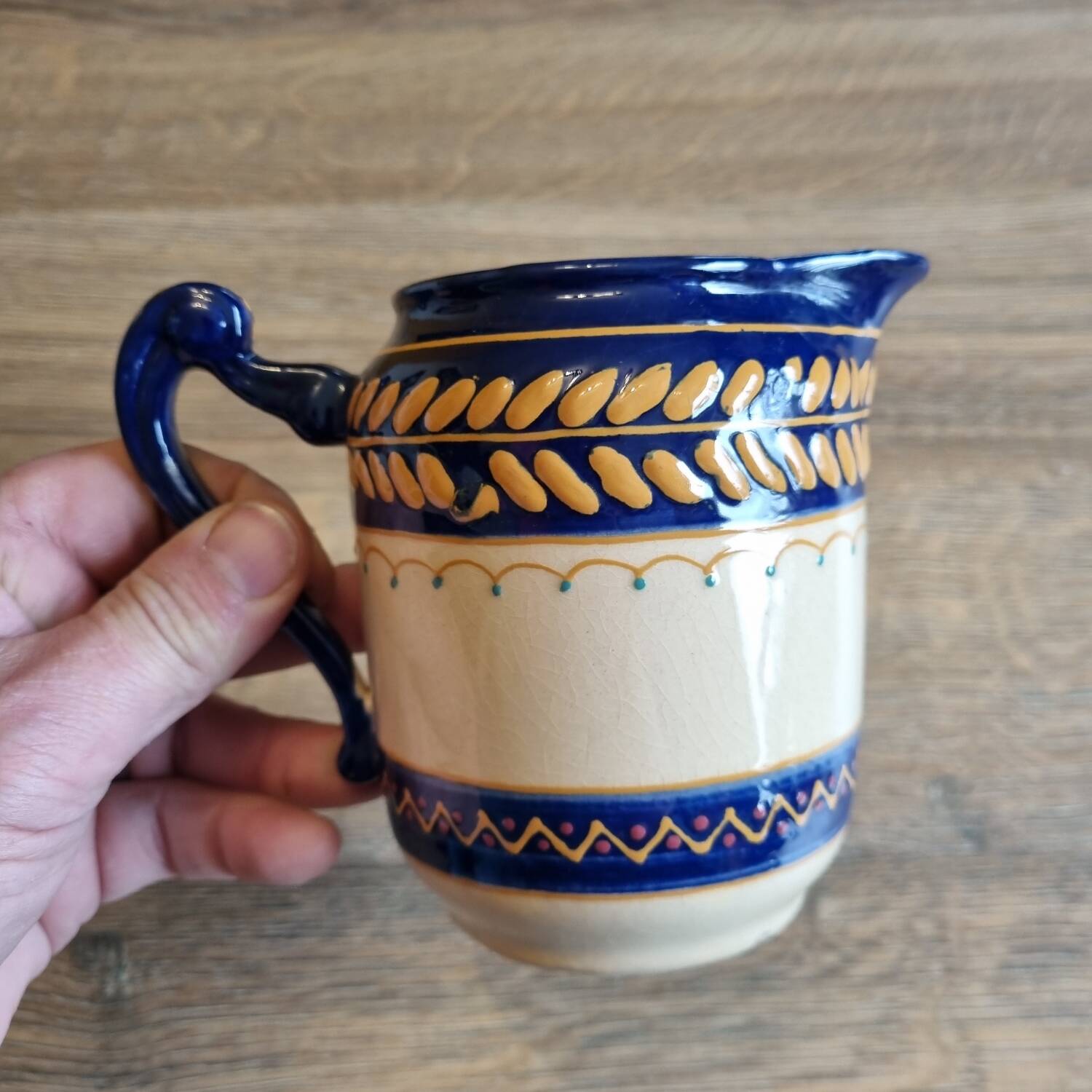 Cider jug or ceramic milk pot HB Henriot Quimper Brittany