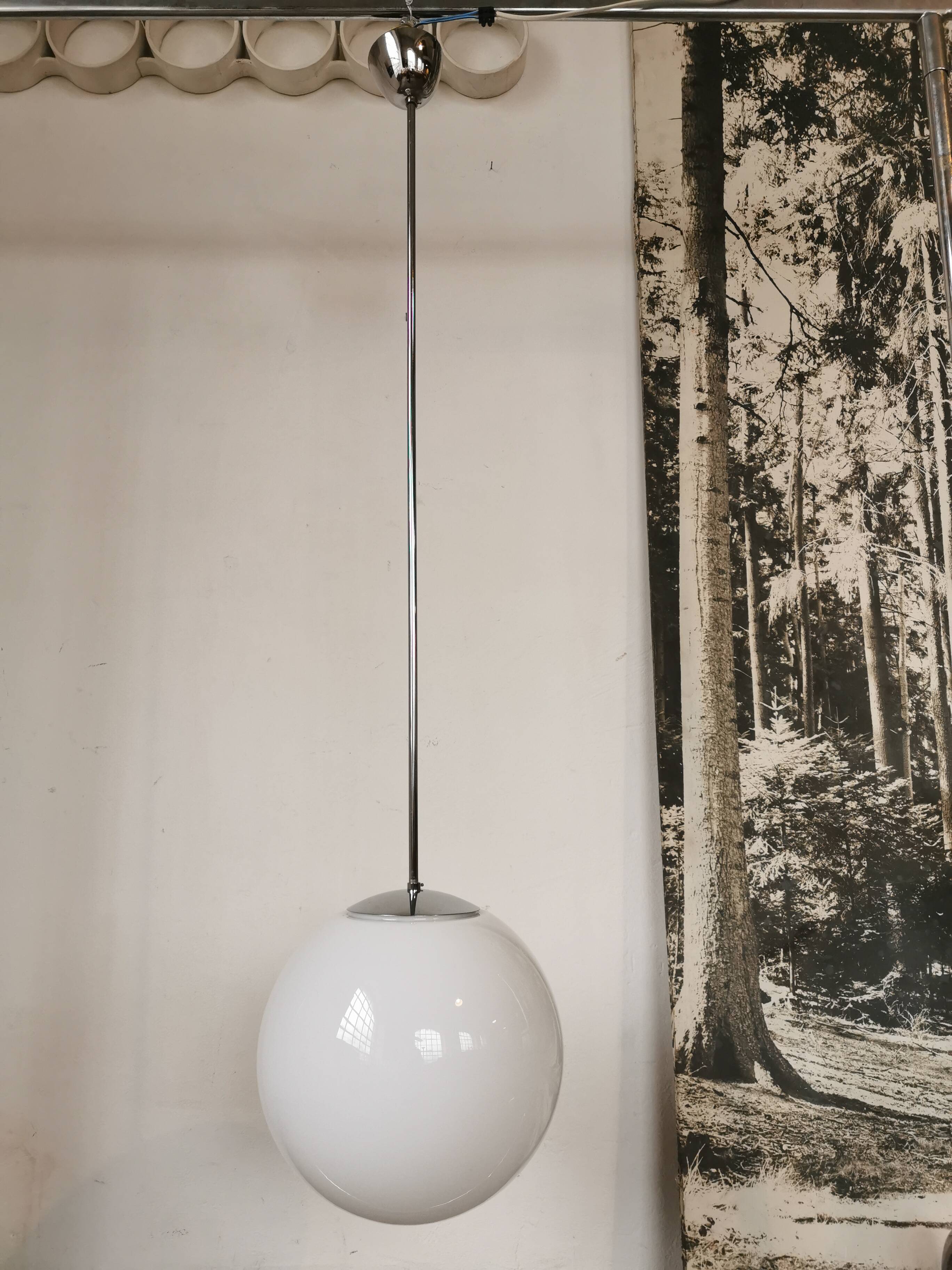 Technolumen white opaline ball pendant light