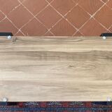 Steiner steel and walnut coffee table