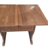 Tavolino a Libro Vintage in Legno Salvaspazio con Cassetti e Vano