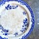 Large round Staffordshire blue ironstone dish