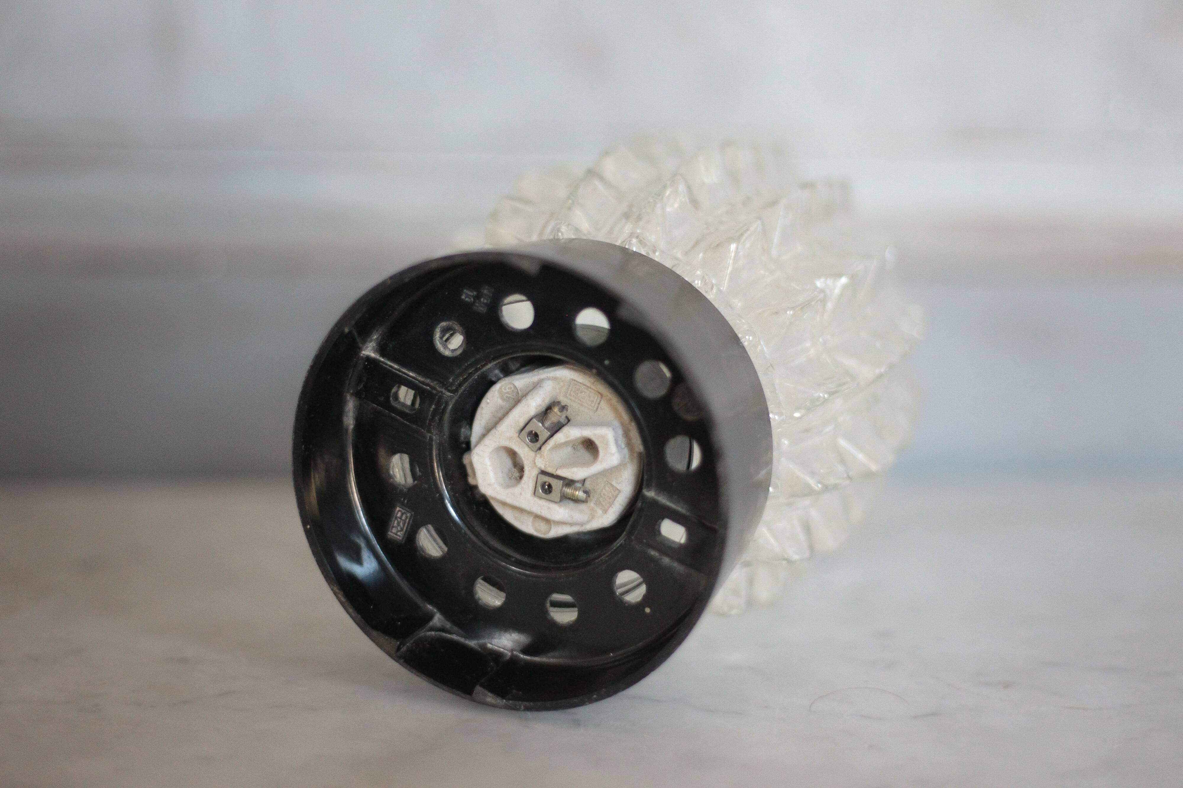 Vintage lamp, RZB Leuchten ceiling light in pineapple-shaped glass