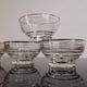 Set of 6 champagne glasses with gold edging and vintage star feet