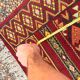 Vintage Boho Chic Berber Kilim Rug 200x115 Wool Tunisia Red
