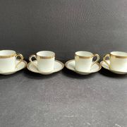 4 Moka Cups and their saucer – Limoges Porcelain