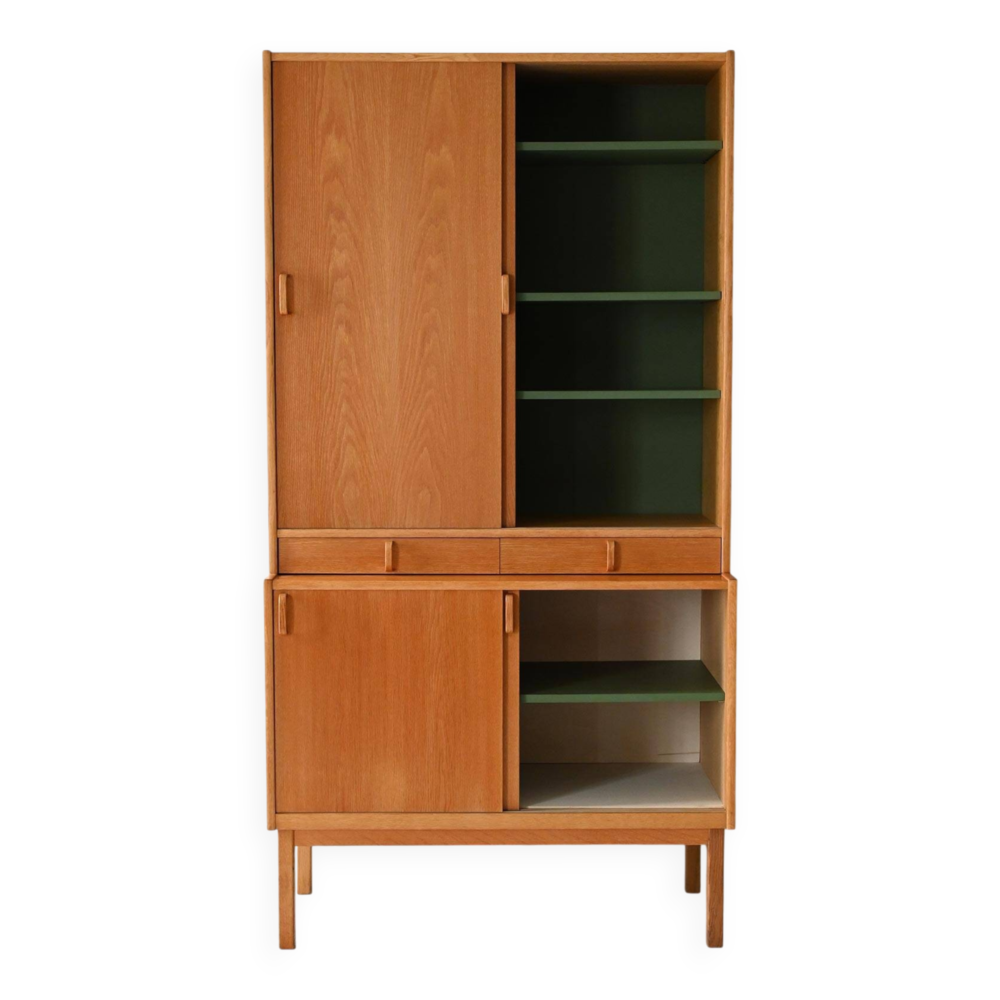 Vintage Scandinavian oak bookcase by Bodafors