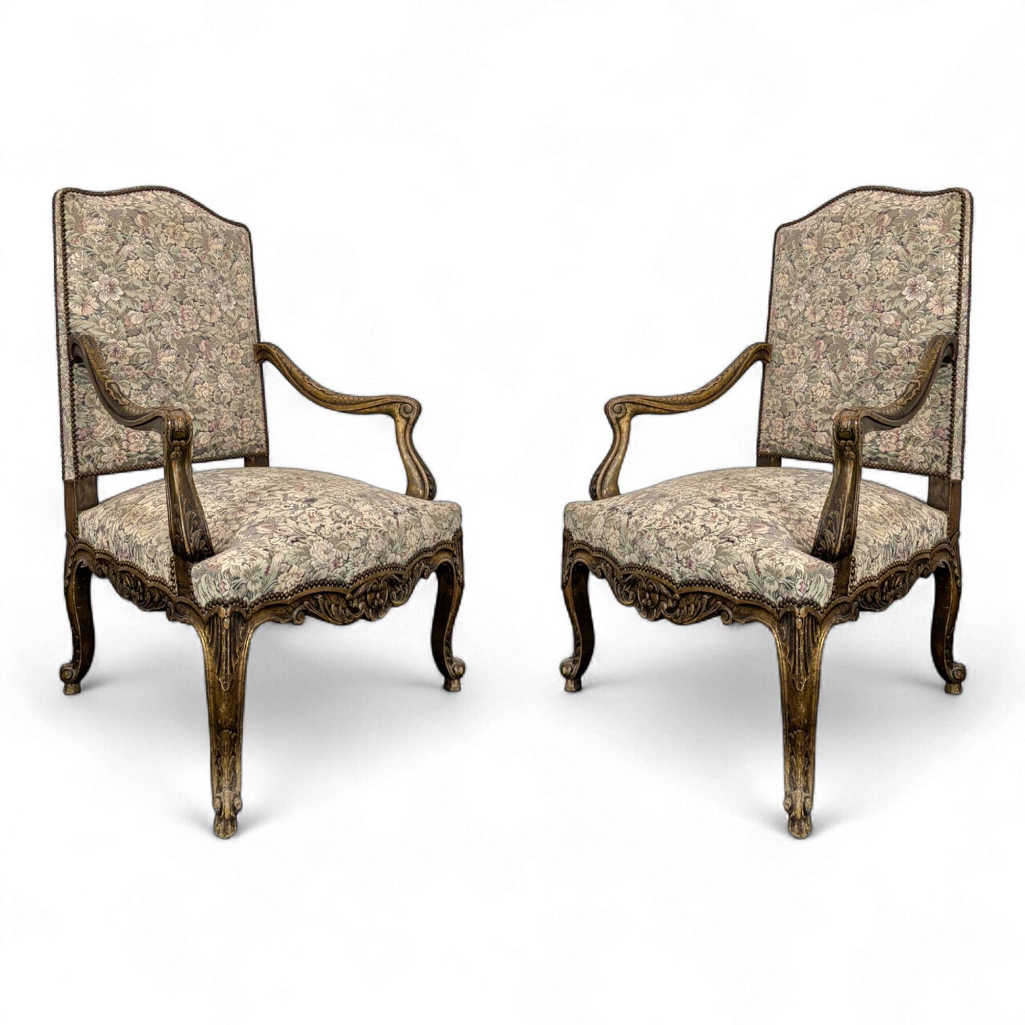 Pair of Regency style armchairs
