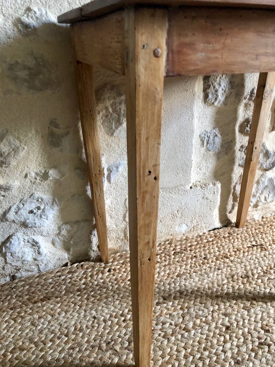 Small renovated wooden table