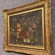 Oil on canvas from the Napoleon III period depicting a still life with flowers