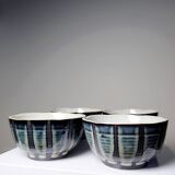 4 Bols céramique émaillée artisanale style japonais