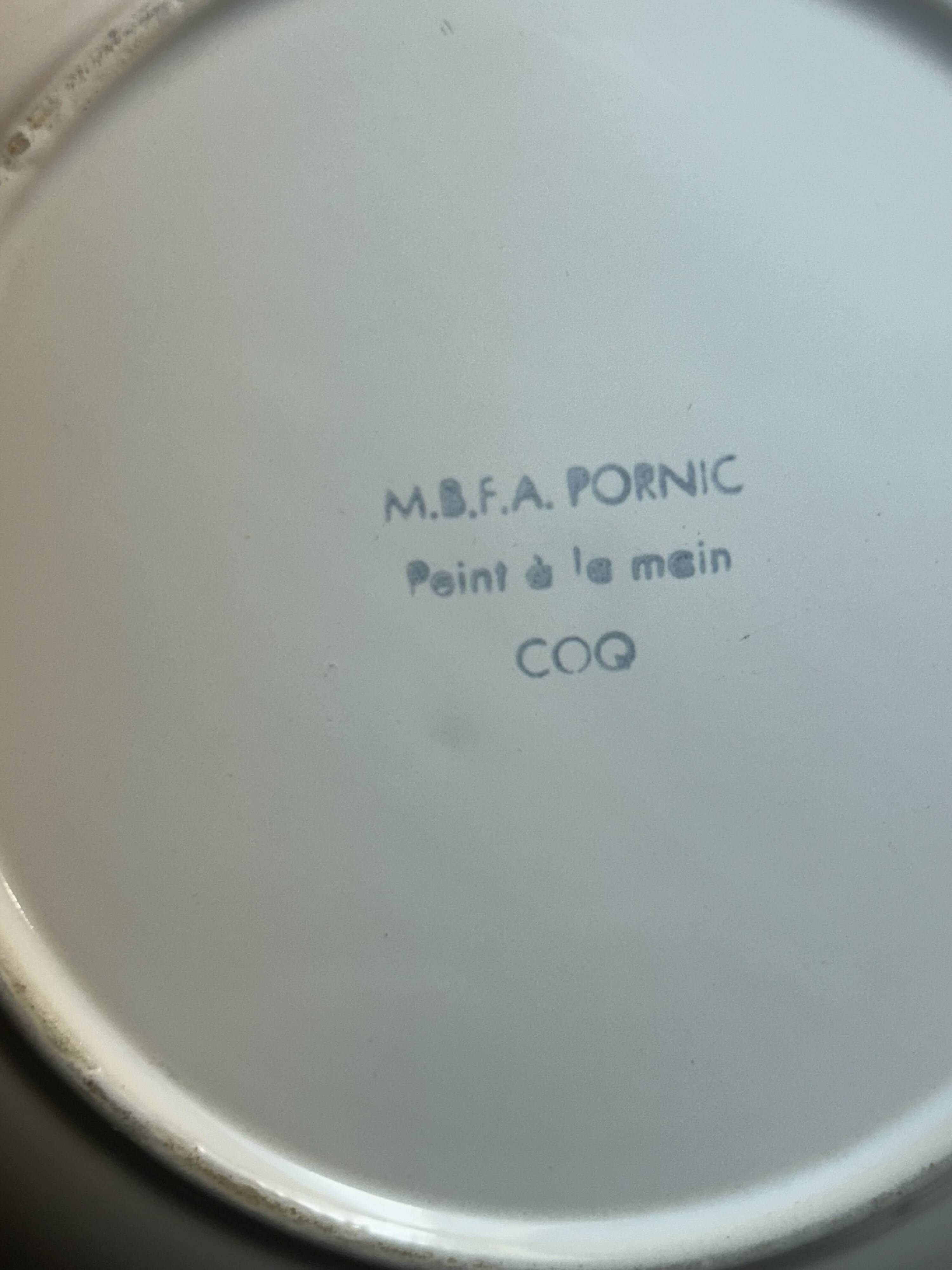 Set of 4 deep plates 20 cm in earthenware from MBFA Pornic model diff.