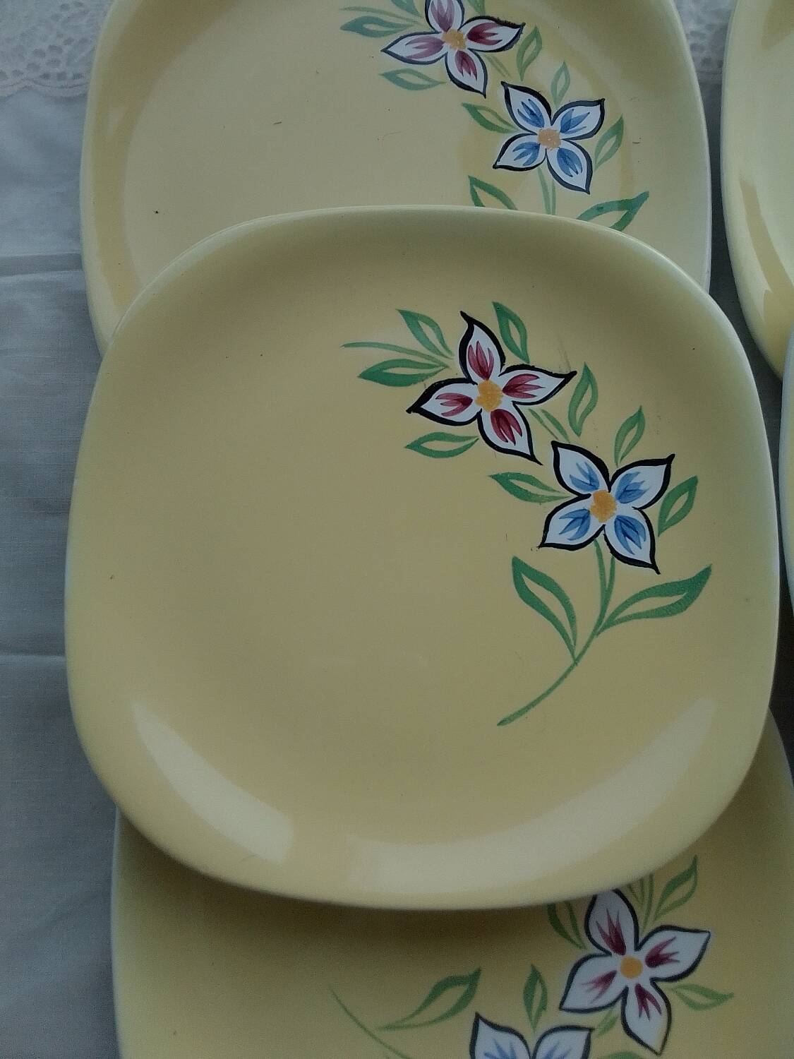 6 KG Luneville earthenware plates