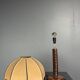 Midcentury brutalist wood turned mushroom table lamp, Charles Dudouyt style