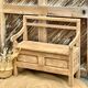 Antique solid oak chest bank