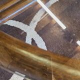 Bamboo and smoked glass coffee table 1970