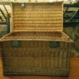Rattan travel trunk