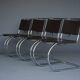 x4 Cantilever MR 10 chairs in the manner of Ludwig Mies van der Rohe.