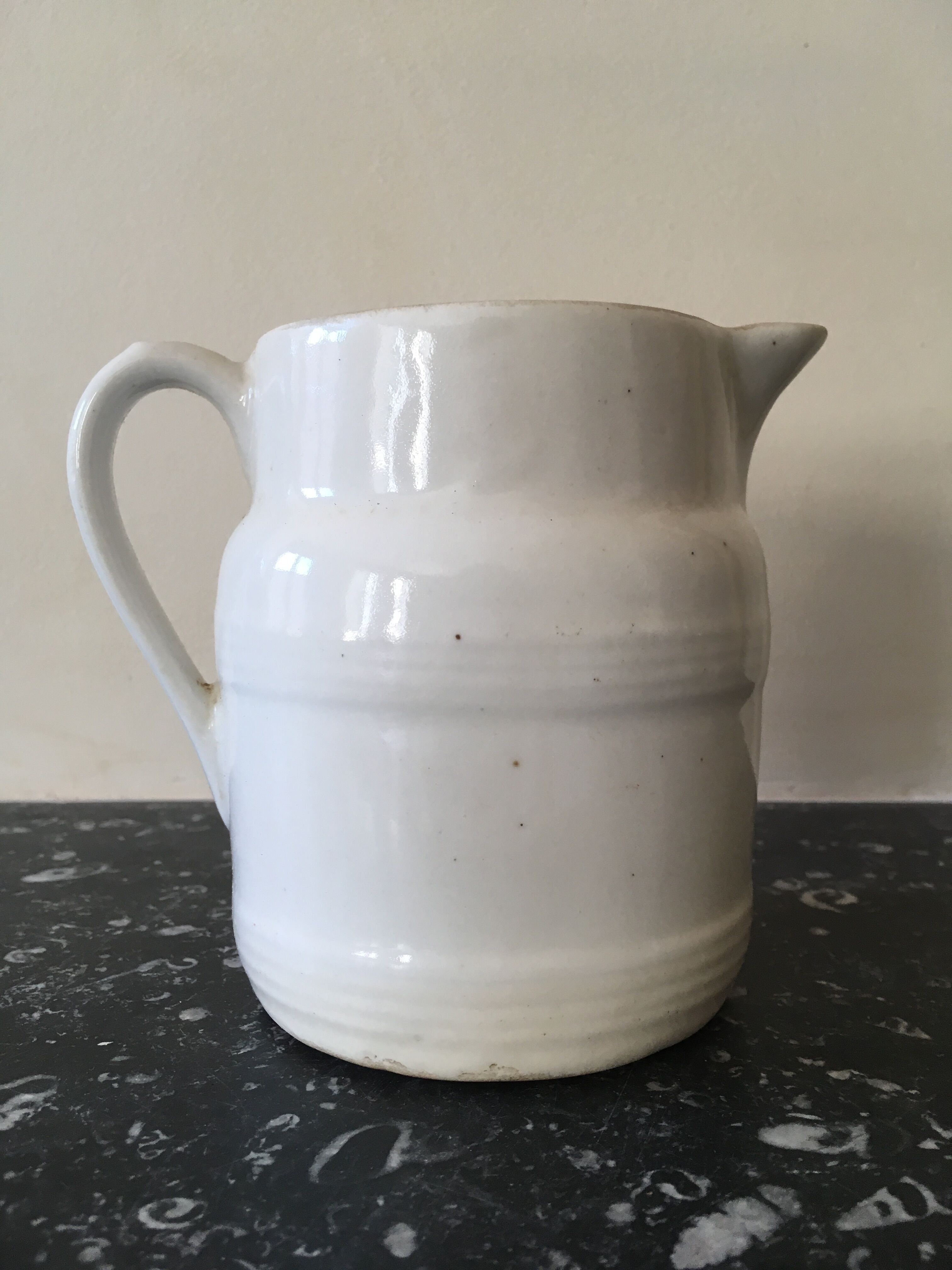 Pitcher in white fire porcelain by P. Precieux