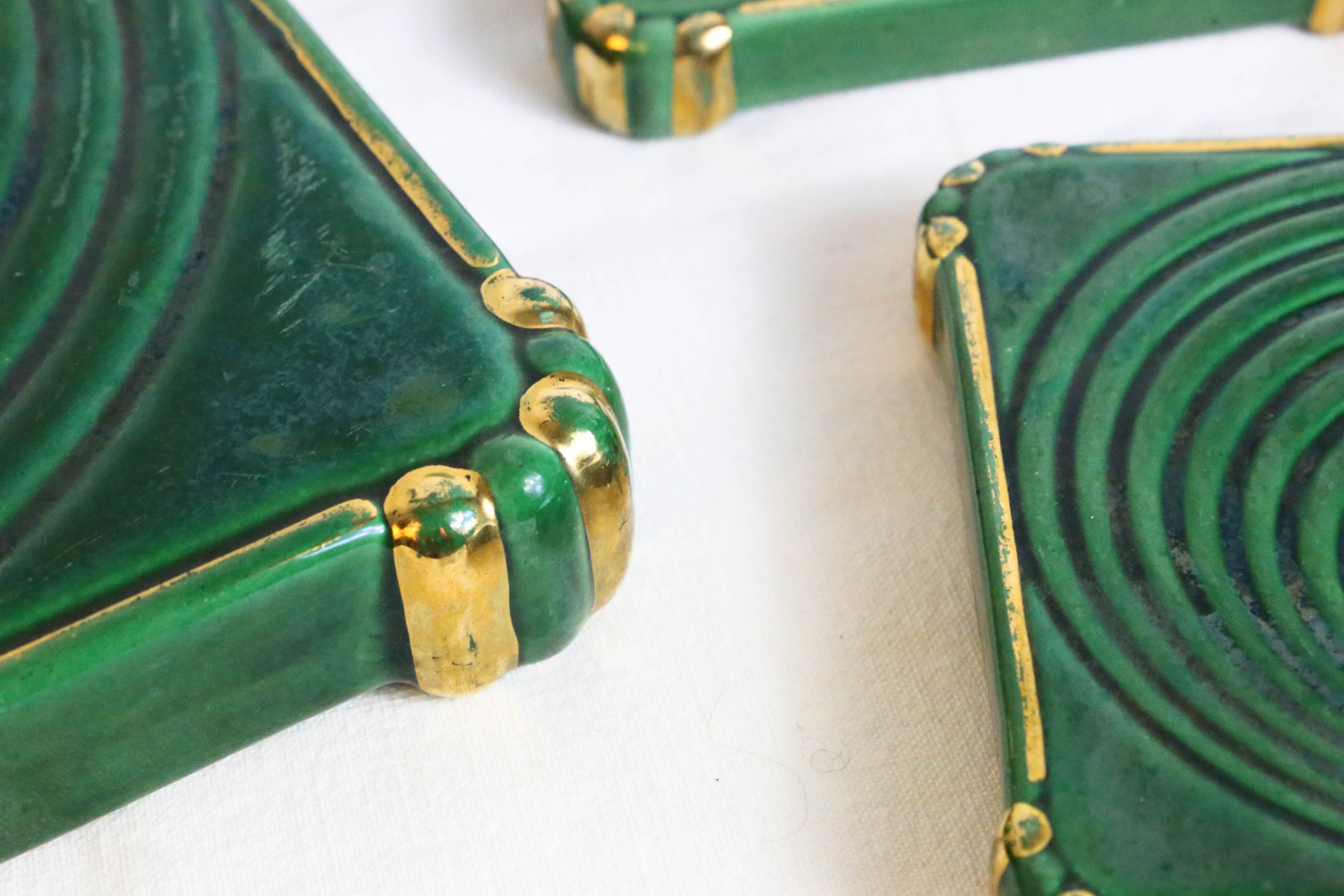 Underside and underside of bottles, art deco, vintage