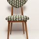Impression David Midcentury in Emerald Satin, Heart Chair in Walnut Wood, Europe, 1960s
