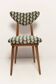 Impression David Midcentury in Emerald Satin, Heart Chair in Walnut Wood, Europe, 1960s