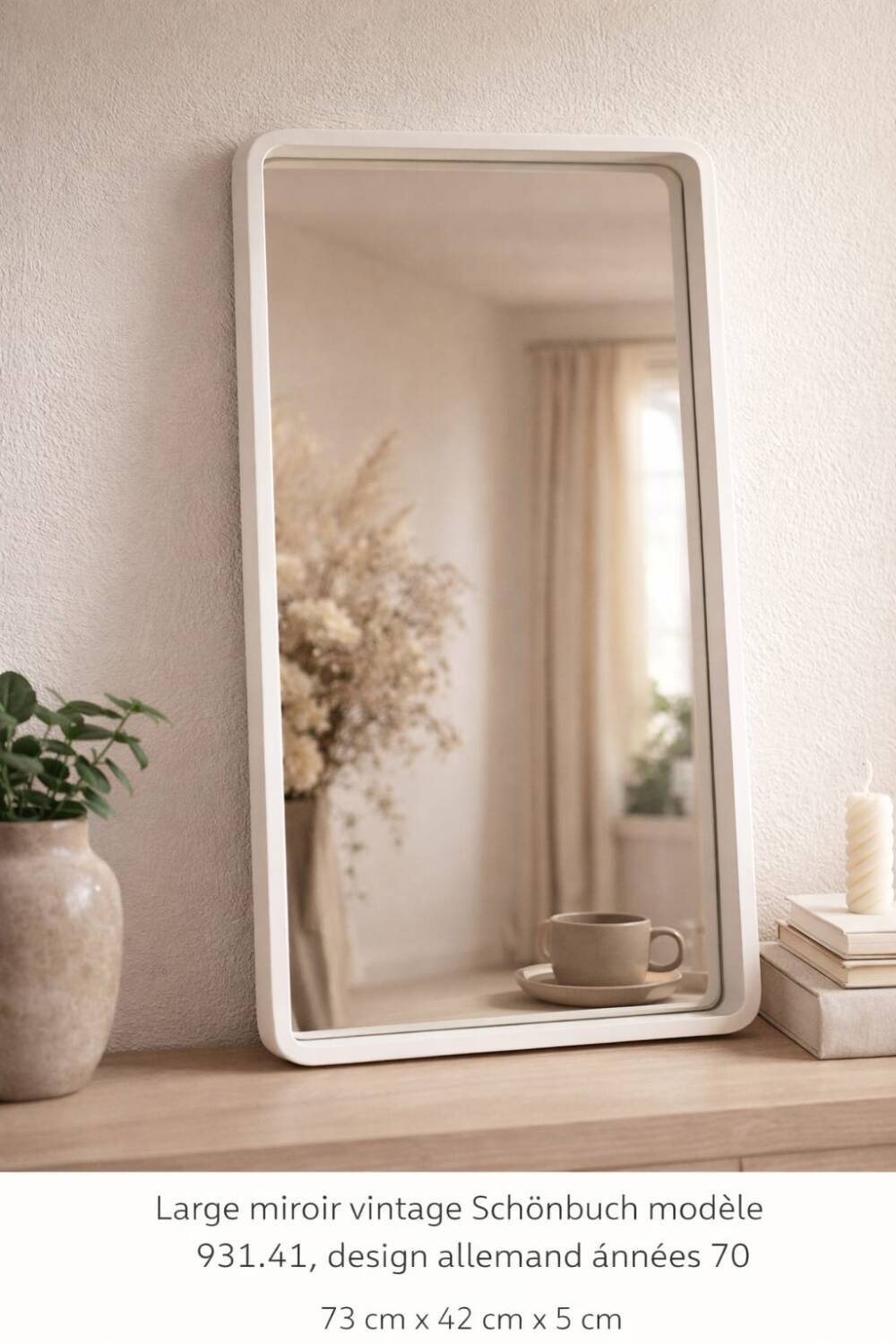 Schönbuch wall mirror, minimalist German design, 1970s.