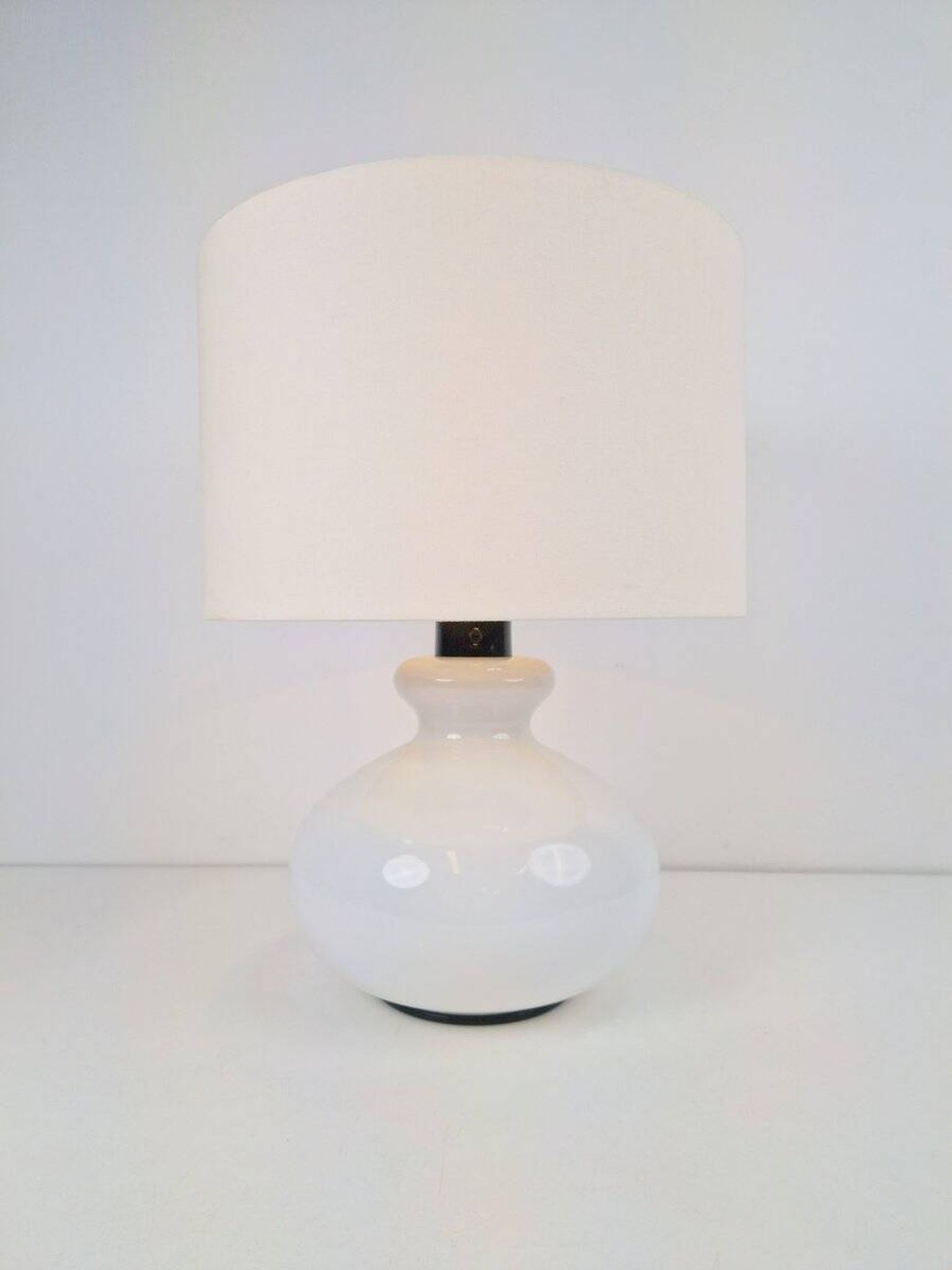 Vintage Glass Table Lamp from Dijkstra, 1960s