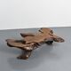 Table basse brutaliste en loupe d'orme, circa 1960