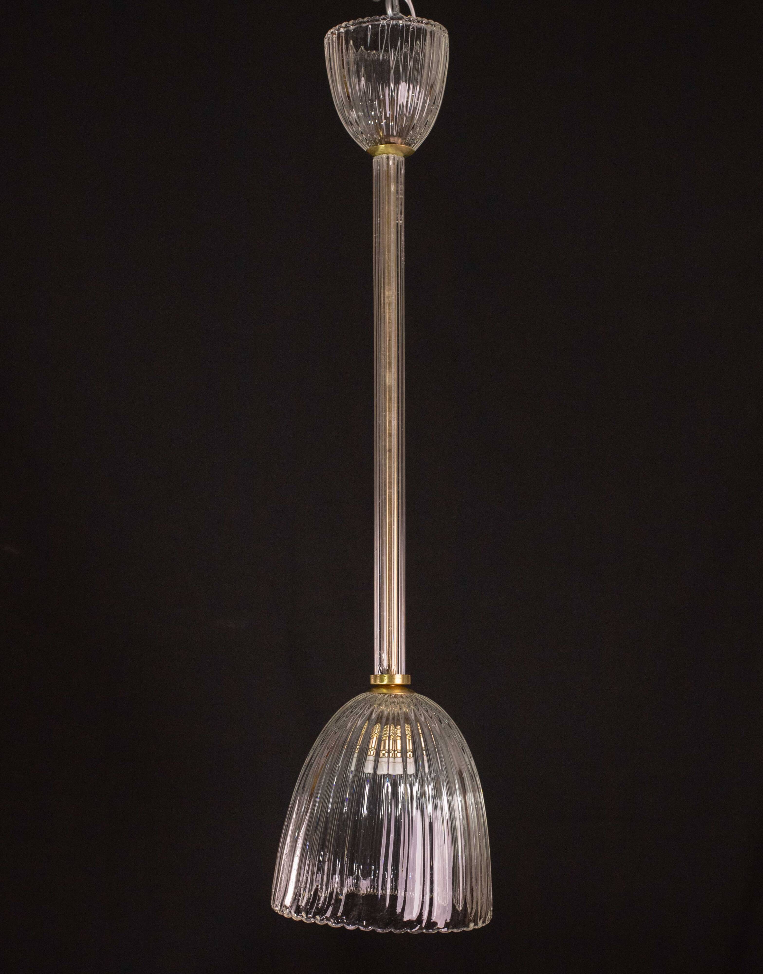 Art Deco Barovier e Toso pendant light, 1950