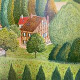 Naive painting Normandy Bouquet