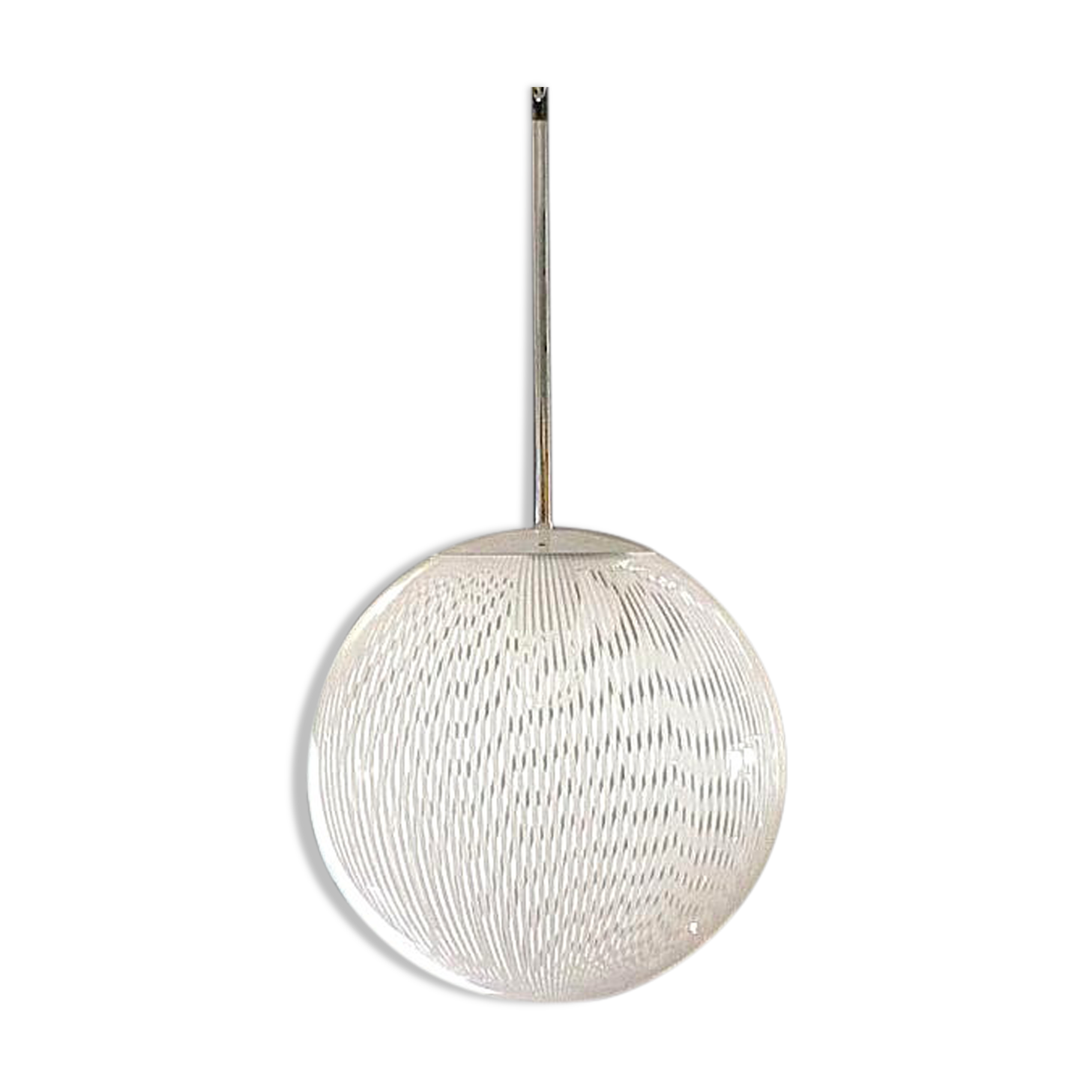 Suspension Venini en cristal "tessuto" de Massimo Vignelli, années 70