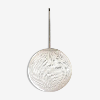 Venini ceiling lamp crystal "tessuto" by Massimo Vignelli '70s