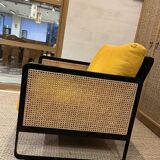 Set of two Red edition cane armchairs